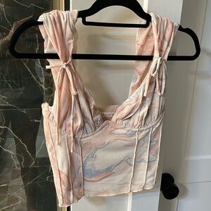 Cute cotton candy underwire crop top